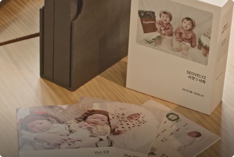 Image showing printed pictures of Korea babies.